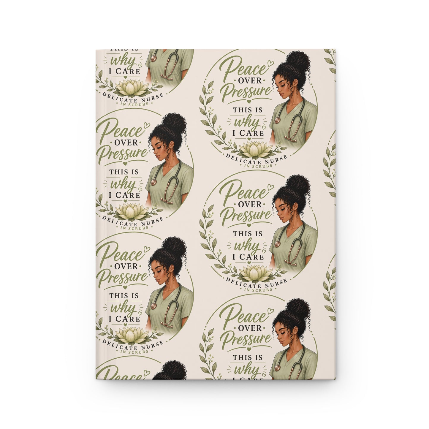 Hardcover Journal  "Peace Over Perfection" Inspirational Notebook for Women