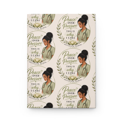 Hardcover Journal  "Peace Over Perfection" Inspirational Notebook for Women