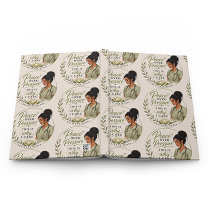 Hardcover Journal  "Peace Over Perfection" Inspirational Notebook for Women