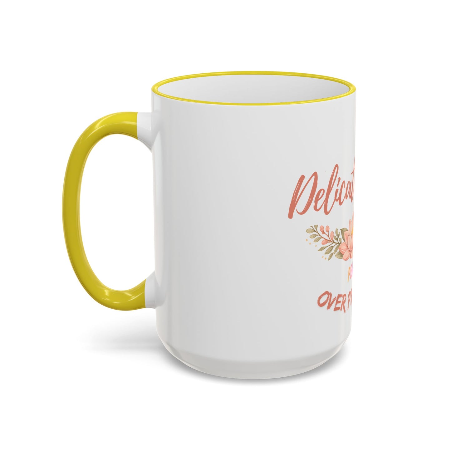 Delicate Nurse Mug – "Peace Over Pressure" Floral Accent Rim & Handle Coffee Cup (11oz/15oz)
