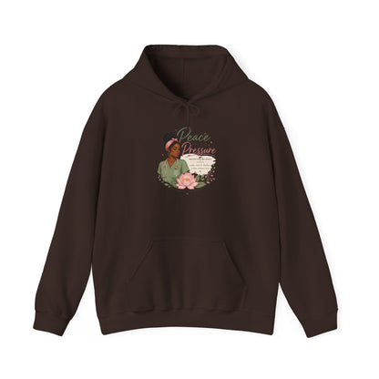Peace Over Pressure Hoodie Delicate Lotus In Scrubs Graphic Sweatshirt