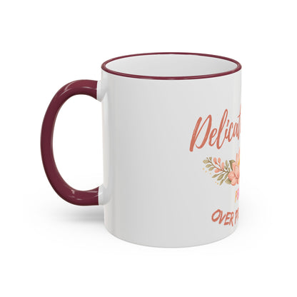 Delicate Nurse Mug – "Peace Over Pressure" Floral Accent Rim & Handle Coffee Cup (11oz/15oz)