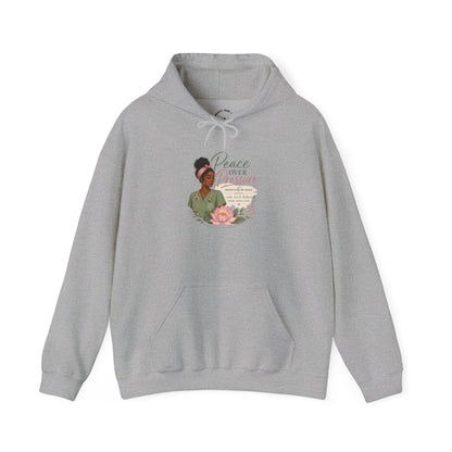 Peace Over Pressure Hoodie Delicate Lotus In Scrubs Graphic Sweatshirt