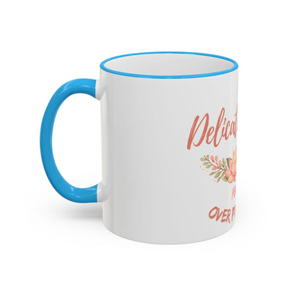 Delicate Nurse Mug – "Peace Over Pressure" Floral Accent Rim & Handle Coffee Cup (11oz/15oz)