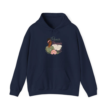 Peace Over Pressure Hoodie Delicate Lotus In Scrubs Graphic Sweatshirt