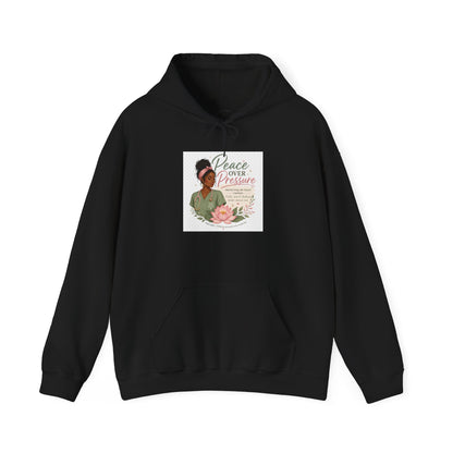 Peace Over Pressure Hoodie Delicate Lotus In Scrubs Graphic Sweatshirt
