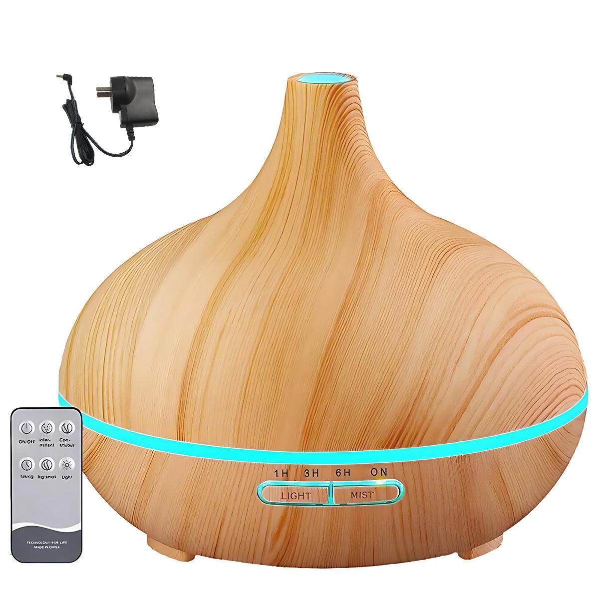 7 Led Light Aromatherapy Diffuser Aroma Essential Oil Air Humidifier Wood Grain-5