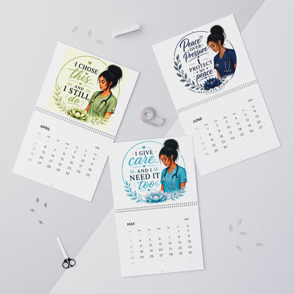 Peace Over Pressure 2026 Wall Calendar Inspirational Nurse Self-Care Calendar