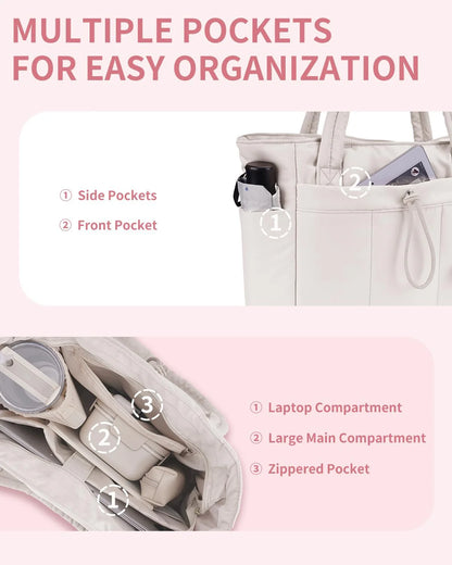 Women’S Quilted Tote Bag | Stylish Water-Resistant Design