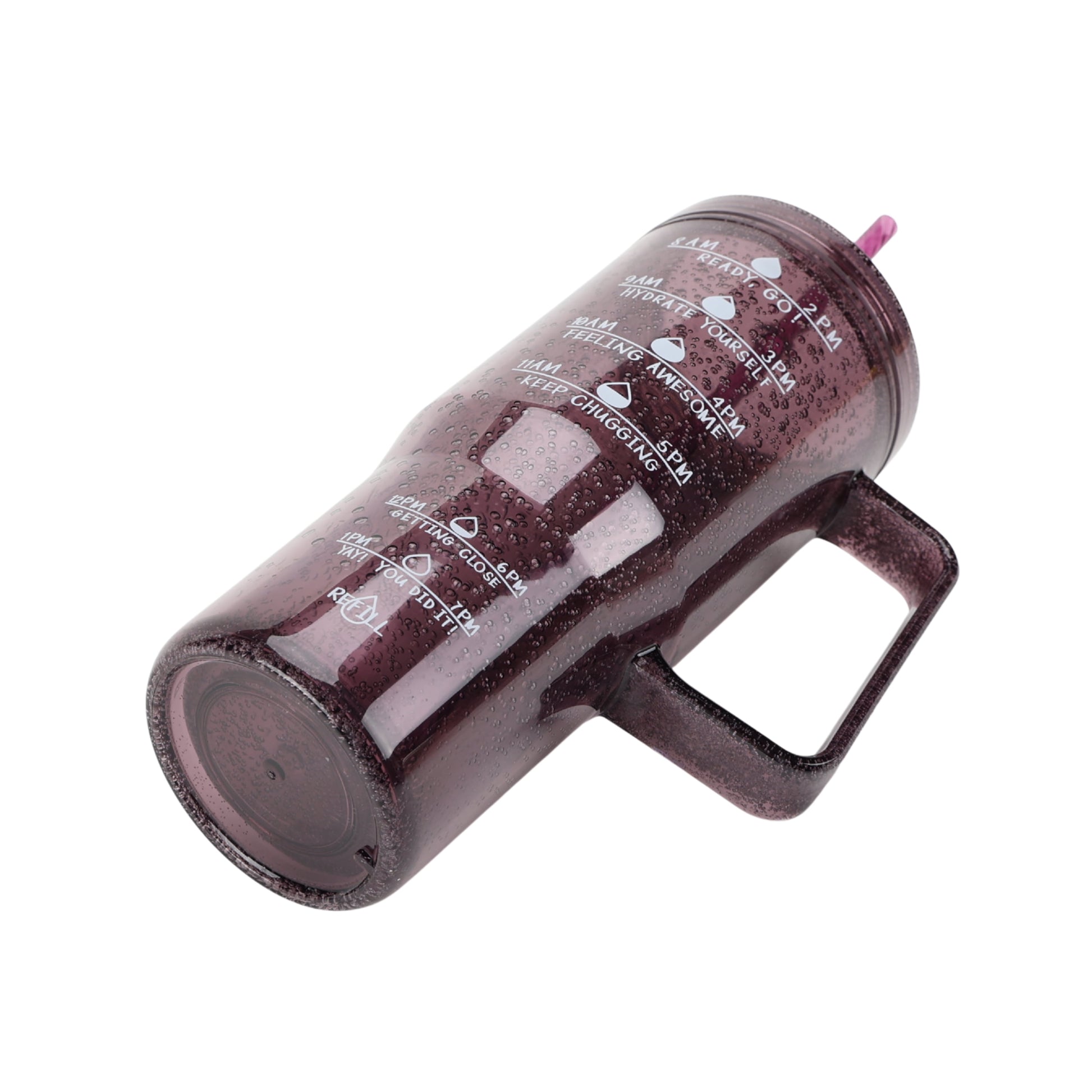 30 Oz Purple Bubble Pattern Tumbler with Handle