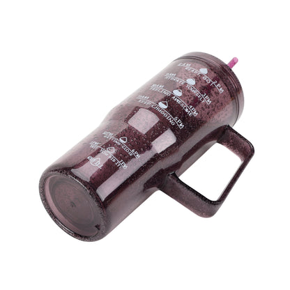 30 Oz Purple Bubble Pattern Tumbler with Handle