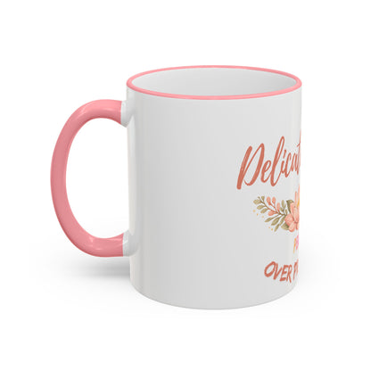 Delicate Nurse Mug – "Peace Over Pressure" Floral Accent Rim & Handle Coffee Cup (11oz/15oz)