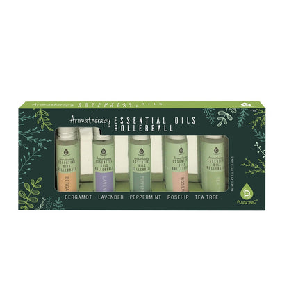 Aromatherapy Essential Oils Rollerballs (Bergamot, Lavender, Peppermint, Rosehip, Tea Tree)-1