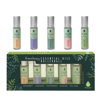 Aromatherapy Essential Oils Rollerballs (Bergamot, Lavender, Peppermint, Rosehip, Tea Tree)-2