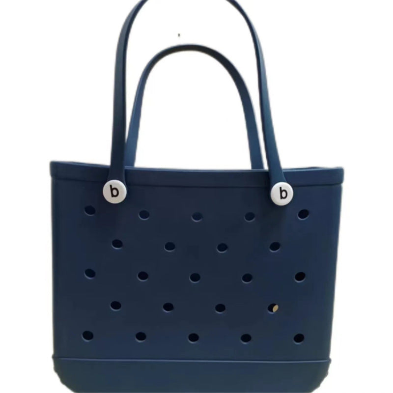 Factory wholesale EVA children's beach storage bag beach tote bag Europe and the United States new EVA hole bag vegetable basket