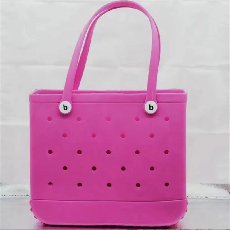Factory wholesale EVA children's beach storage bag beach tote bag Europe and the United States new EVA hole bag vegetable basket