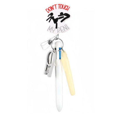 Cross-Border Hot-Selling Macaron Nurse Pen Set Telescopic Badge Holder Easy-Pull Buckle Id Buckle Medical Scissors Pendant