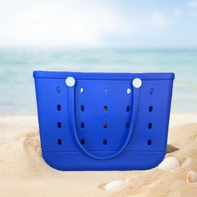 Factory wholesale EVA children's beach storage bag beach tote bag Europe and the United States new EVA hole bag vegetable basket