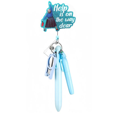 Cross-Border Hot-Selling Macaron Nurse Pen Set Telescopic Badge Holder Easy-Pull Buckle Id Buckle Medical Scissors Pendant