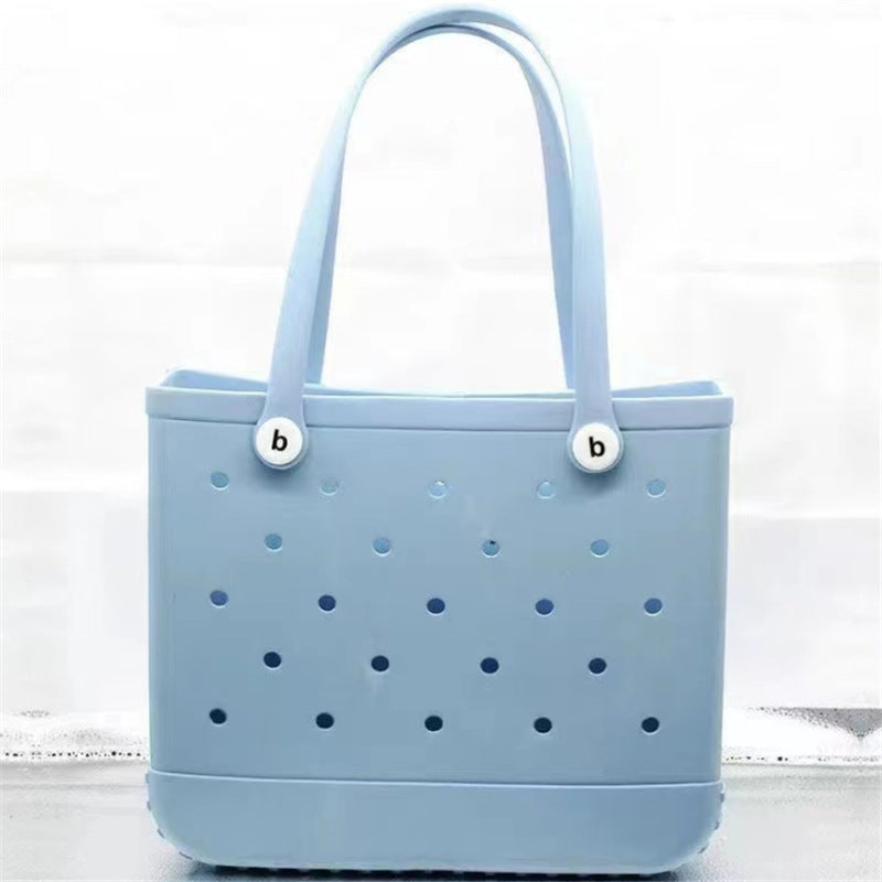 Factory wholesale EVA children's beach storage bag beach tote bag Europe and the United States new EVA hole bag vegetable basket