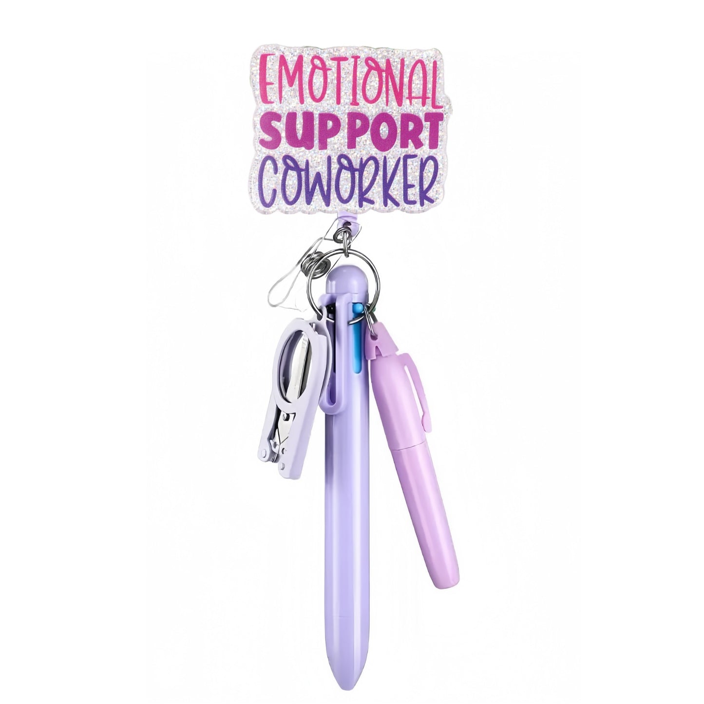 Cross-Border Hot-Selling Macaron Nurse Pen Set Telescopic Badge Holder Easy-Pull Buckle Id Buckle Medical Scissors Pendant