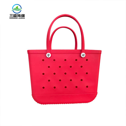 Factory wholesale EVA children's beach storage bag beach tote bag Europe and the United States new EVA hole bag vegetable basket