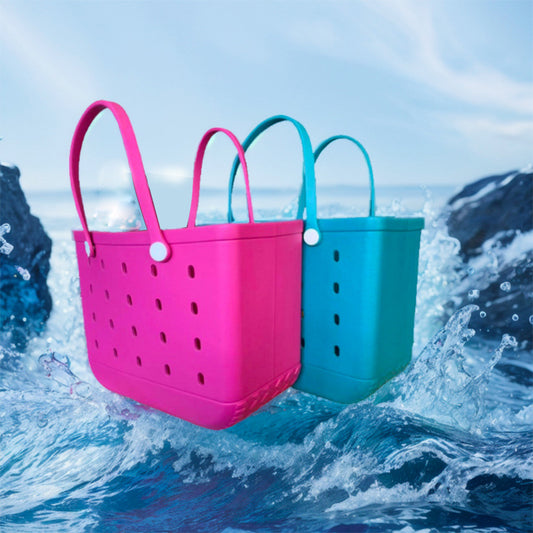 Factory wholesale EVA children's beach storage bag beach tote bag Europe and the United States new EVA hole bag vegetable basket