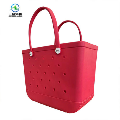 Factory wholesale EVA children's beach storage bag beach tote bag Europe and the United States new EVA hole bag vegetable basket