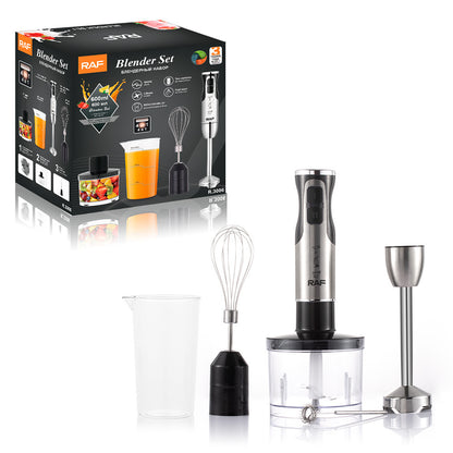 Cross-Border Blender, Household Chef's Machine, Food Processor, Juicer, Stainless Steel Blade, Multi-Functional Handheld Food Stick Blender