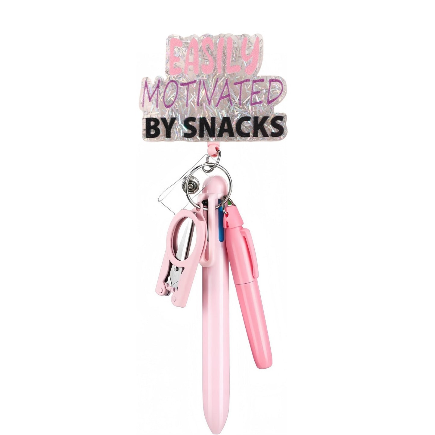 Cross-Border Hot-Selling Macaron Nurse Pen Set Telescopic Badge Holder Easy-Pull Buckle Id Buckle Medical Scissors Pendant