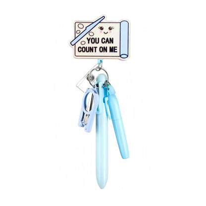 Cross-Border Hot-Selling Macaron Nurse Pen Set Telescopic Badge Holder Easy-Pull Buckle Id Buckle Medical Scissors Pendant