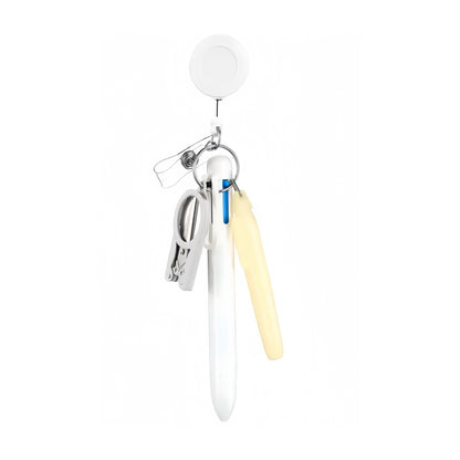 Cross-Border Hot-Selling Macaron Nurse Pen Set Telescopic Badge Holder Easy-Pull Buckle Id Buckle Medical Scissors Pendant