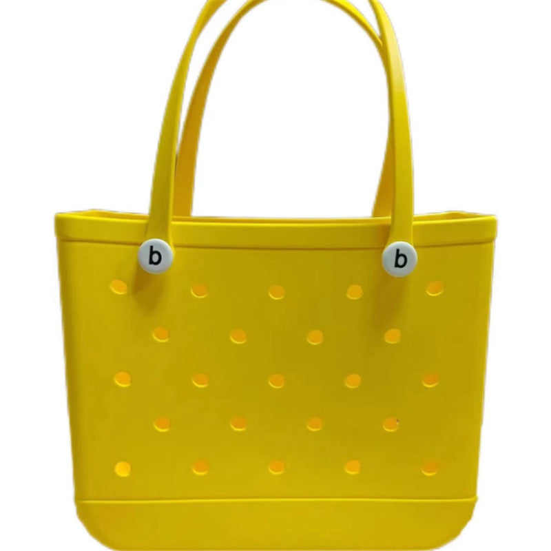 Factory wholesale EVA children's beach storage bag beach tote bag Europe and the United States new EVA hole bag vegetable basket