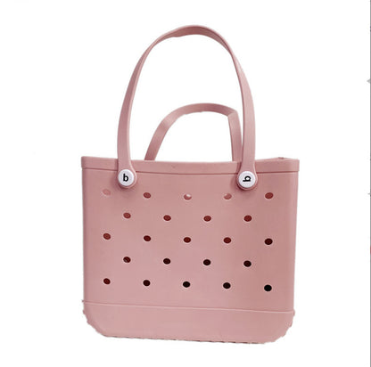 Factory wholesale EVA children's beach storage bag beach tote bag Europe and the United States new EVA hole bag vegetable basket