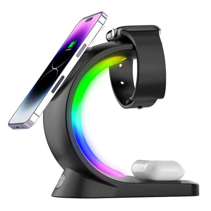 3-in-1 Magnetic Wireless Charging Station