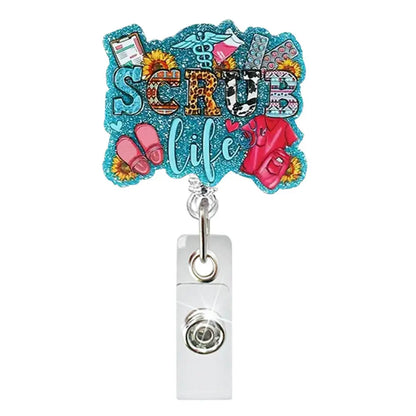 New Arrival Nurse Badge Reels Retractable Badge Holders with Alligator Clip Organ Heart Id Badge Clip for Doctor Nursing Student