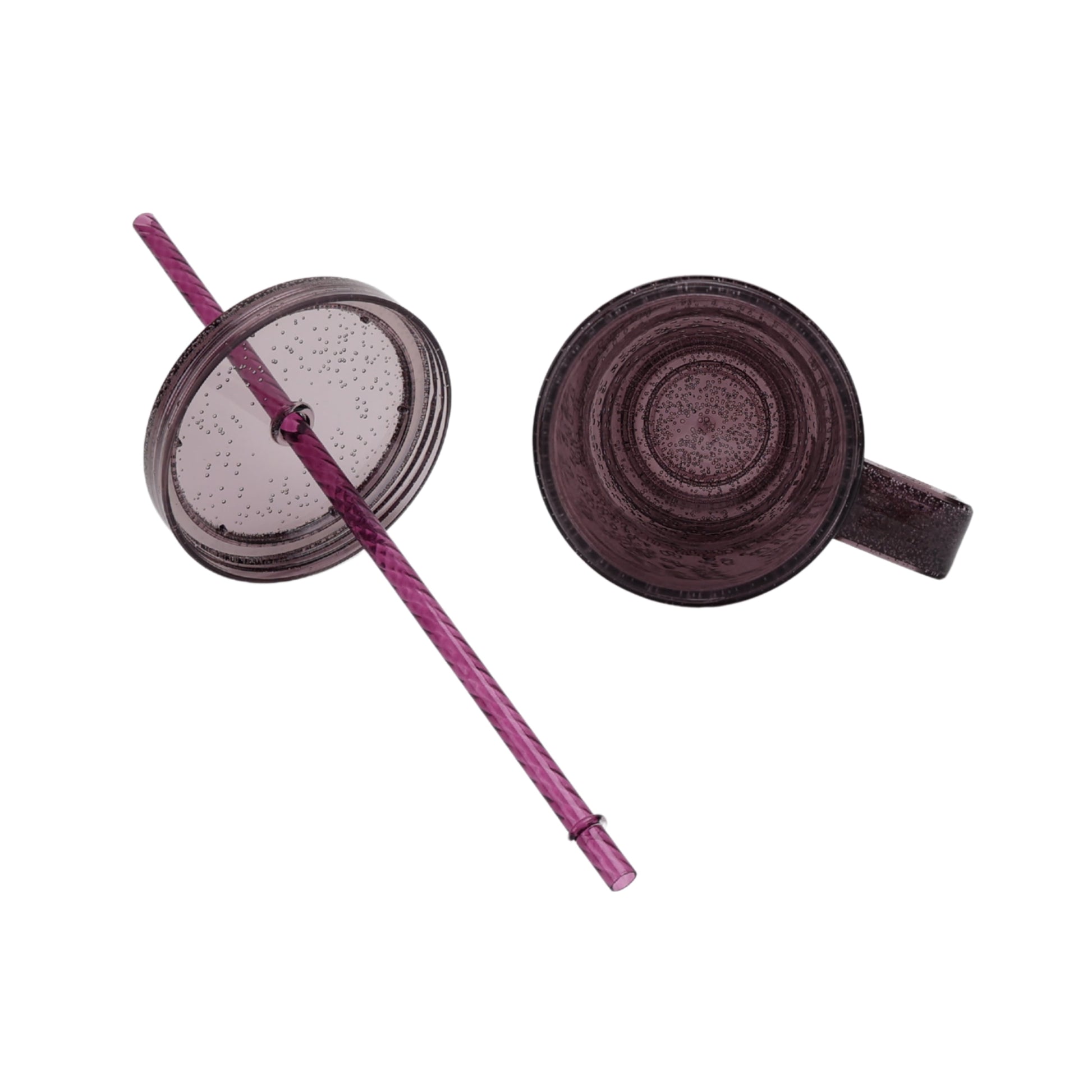 30 Oz Purple Bubble Pattern Tumbler with Handle