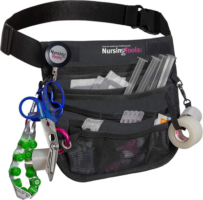 Kangapak Nurse Fanny Pack Multi Compartment Waist Organizer Tool Bag for Students, Practitioners & Medical Professionals